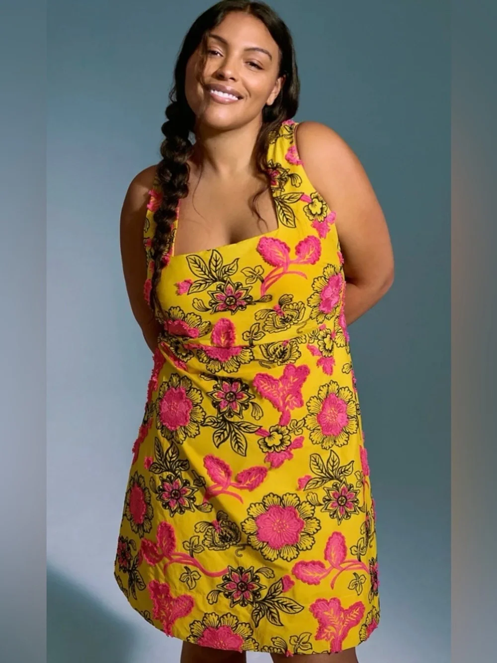 Anthropologie Eliska Embroidered Mini Dress Size 12P Petite NWOT Floral